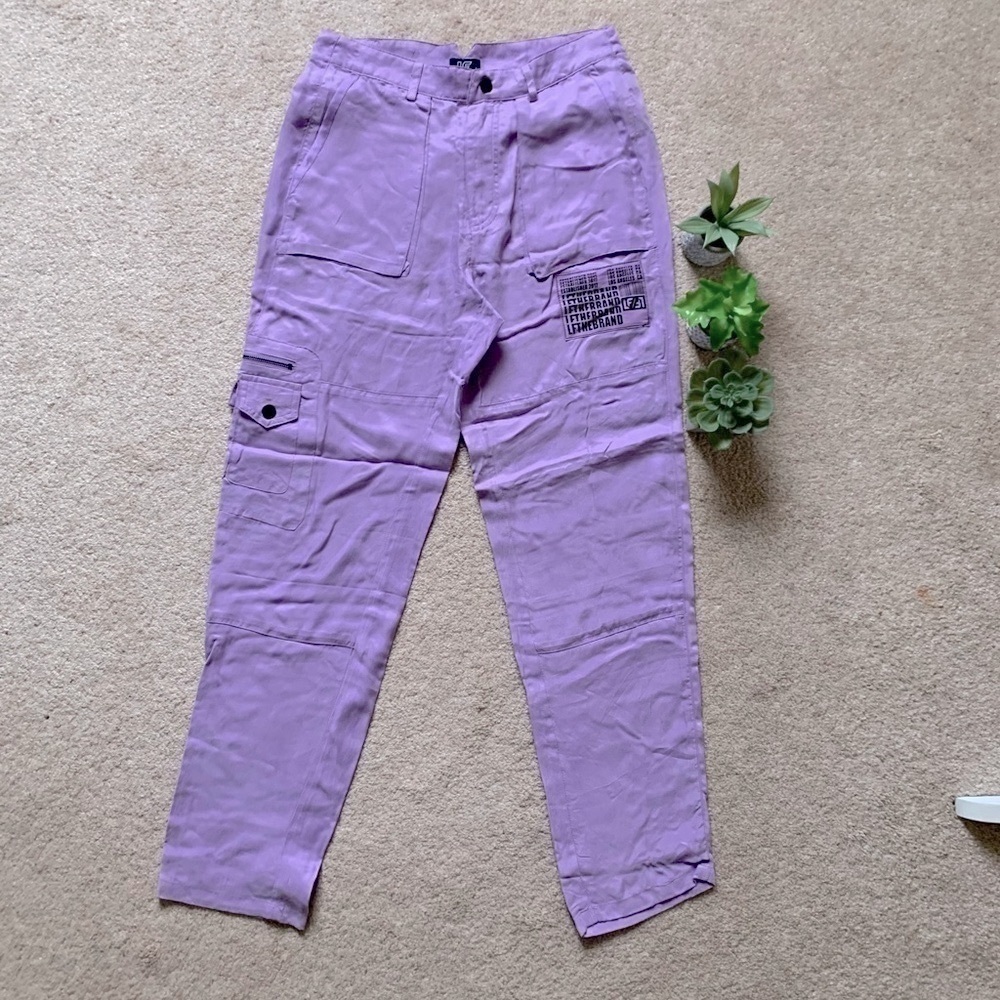 LF high waisted suede cargo pants size 2 NWOT
